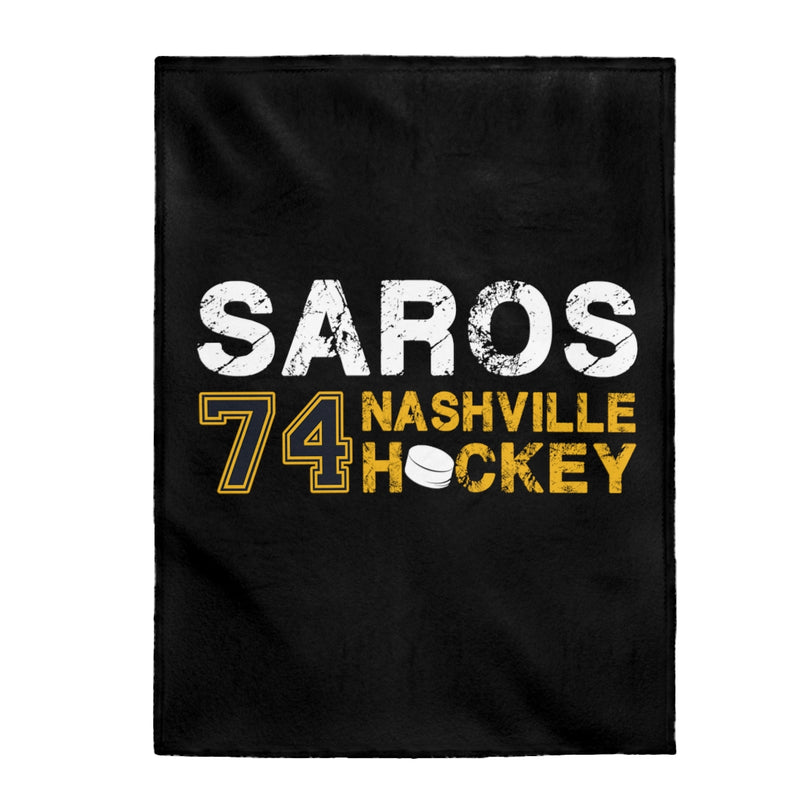 Saros 74 Nashville Hockey Velveteen Plush Blanket