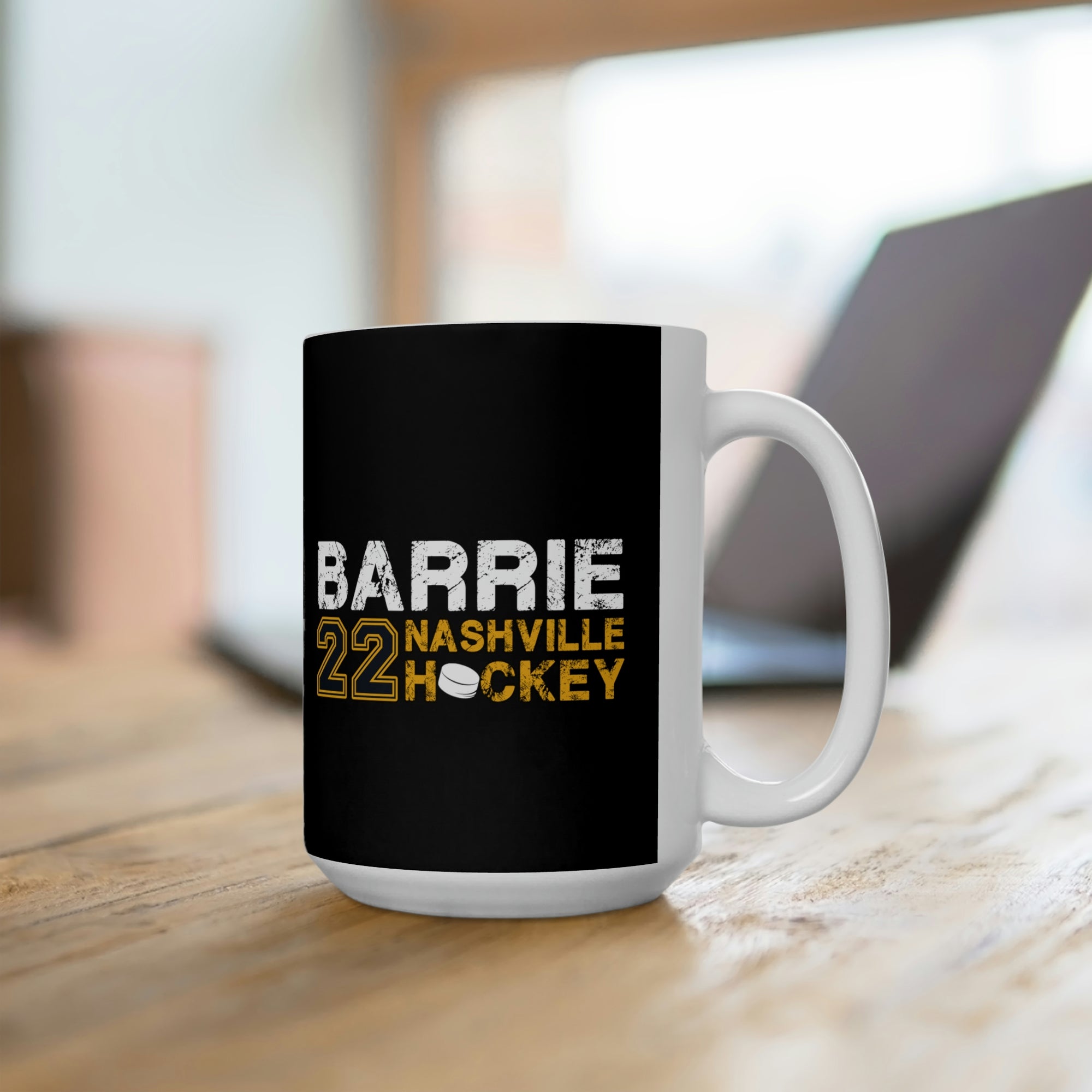 Barrie 22 Nashville Hockey Ceramic Coffee Mug In Black, 15oz