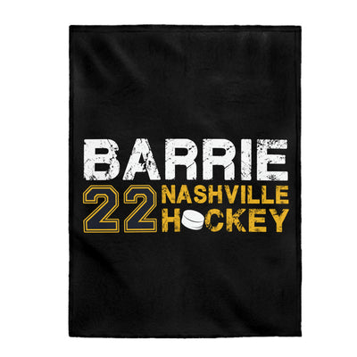Barrie 22 Nashville Hockey Velveteen Plush Blanket