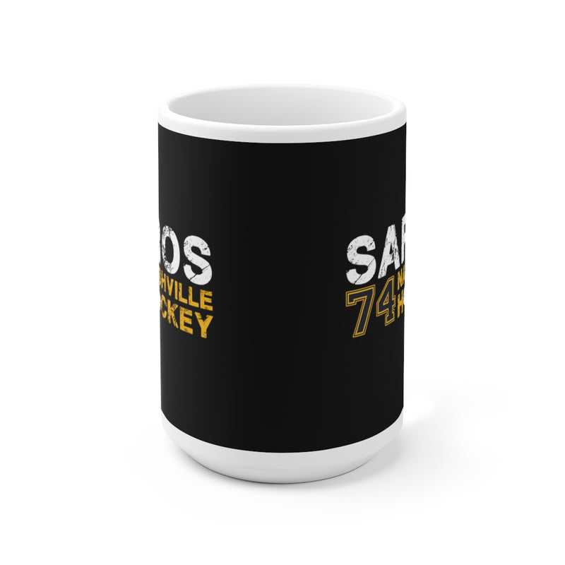 Saros 74 Nashville Hockey Ceramic Coffee Mug In Black, 15oz