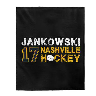 Jankowski 17 Nashville Hockey Velveteen Plush Blanket