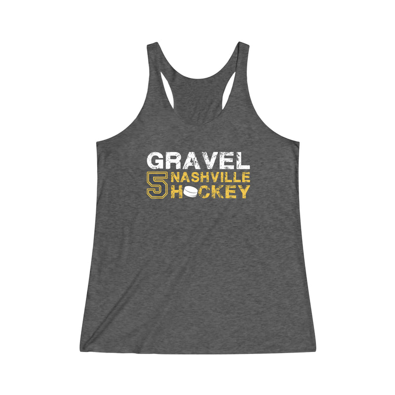 Gravel 5 Nashville Hockey Women's Tri-Blend Racerback Tank Top