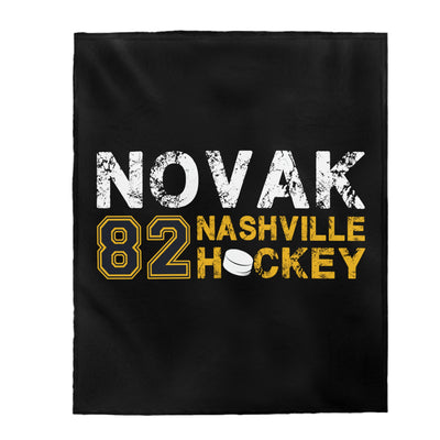 Novak 82 Nashville Hockey Velveteen Plush Blanket