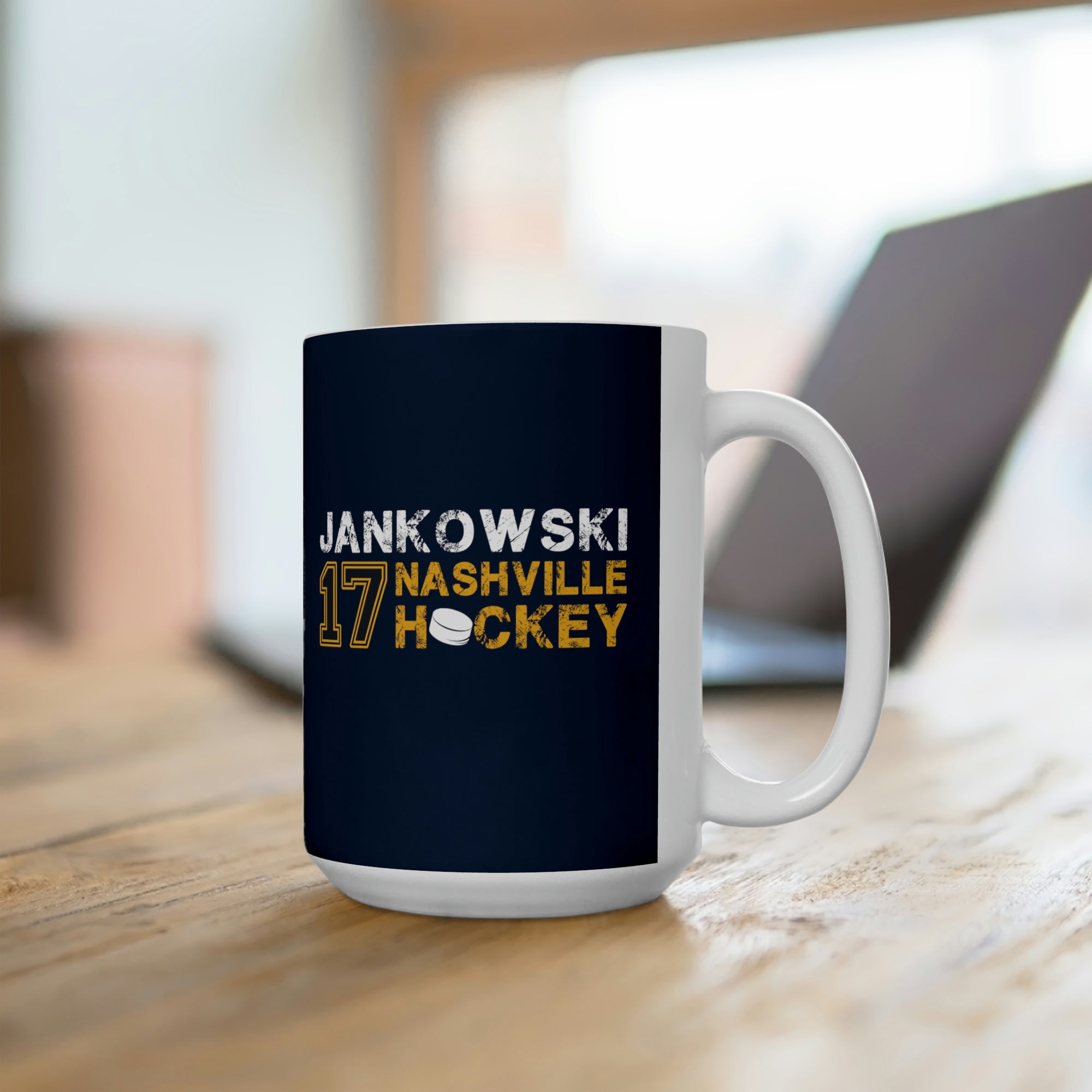 Jankowski 17 Nashville Hockey Ceramic Coffee Mug In Navy Blue, 15oz