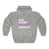 "Eat Sleep Hockey Repeat" Unisex Hooded Sweatshirt