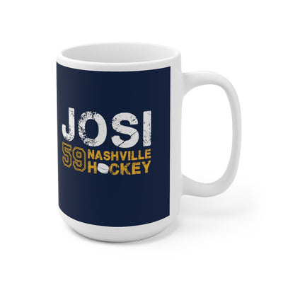 Josi 59 Nashville Hockey Ceramic Coffee Mug In Navy Blue, 15oz