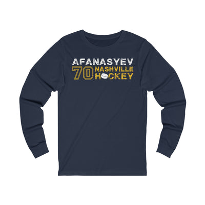 Afanasyev 70 Nashville Hockey Unisex Jersey Long Sleeve Shirt
