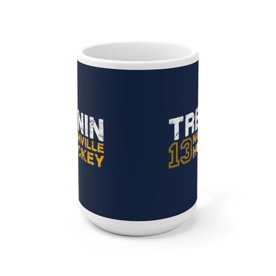 Trenin 13 Nashville Hockey Ceramic Coffee Mug In Navy Blue, 15oz