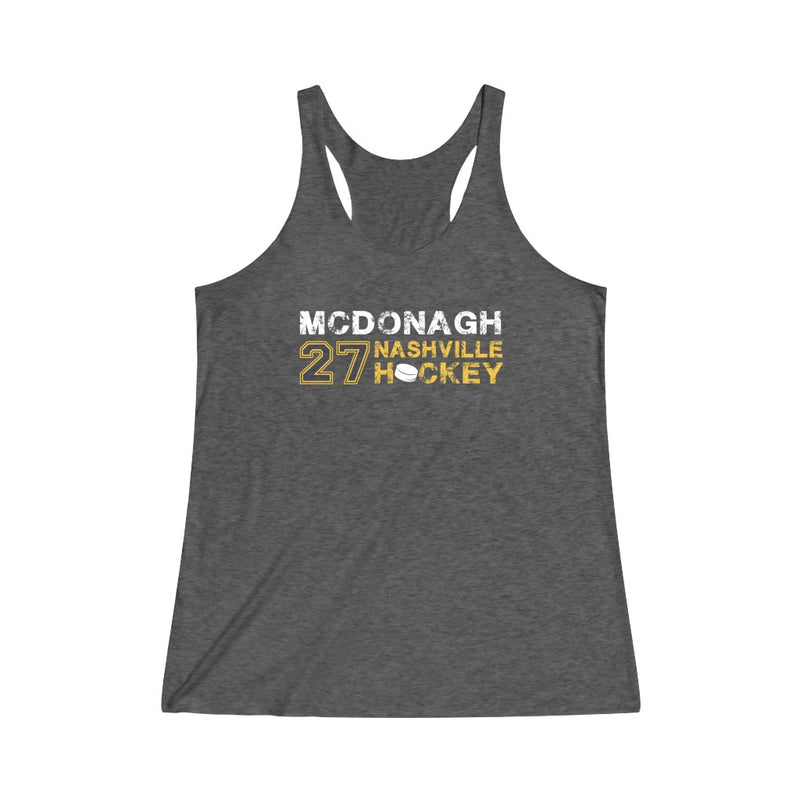 McDonagh 27 Nashville Hockey Women's Tri-Blend Racerback Tank Top