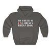 "All I Need Is Love, Hockey And A Dog" Unisex Hooded Sweatshirt