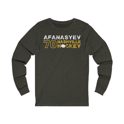 Afanasyev 70 Nashville Hockey Unisex Jersey Long Sleeve Shirt