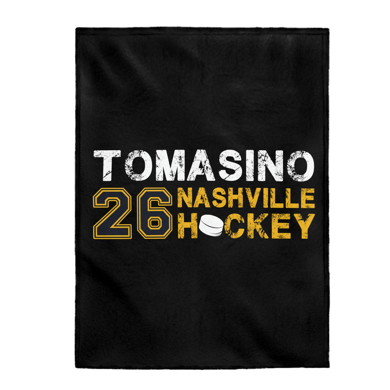 Tomasino 26 Nashville Hockey Velveteen Plush Blanket