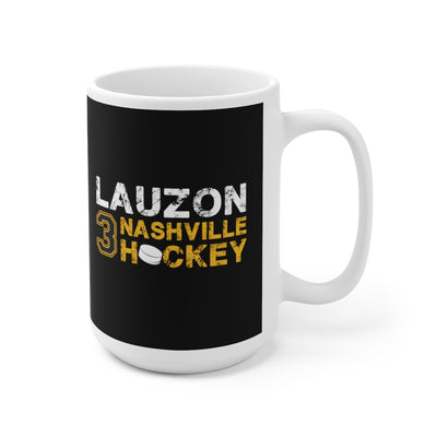 Lauzon 3 Nashville Hockey Ceramic Coffee Mug In Black, 15oz