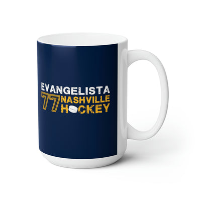 Evangelista 77 Nashville Hockey Ceramic Coffee Mug In Navy Blue, 15oz