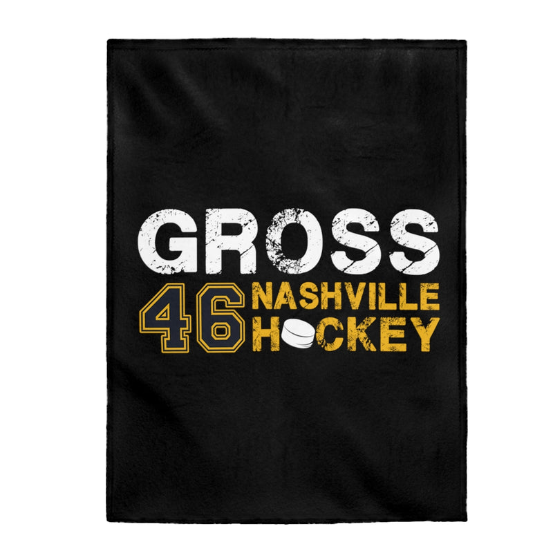 Gross 46 Nashville Hockey Velveteen Plush Blanket