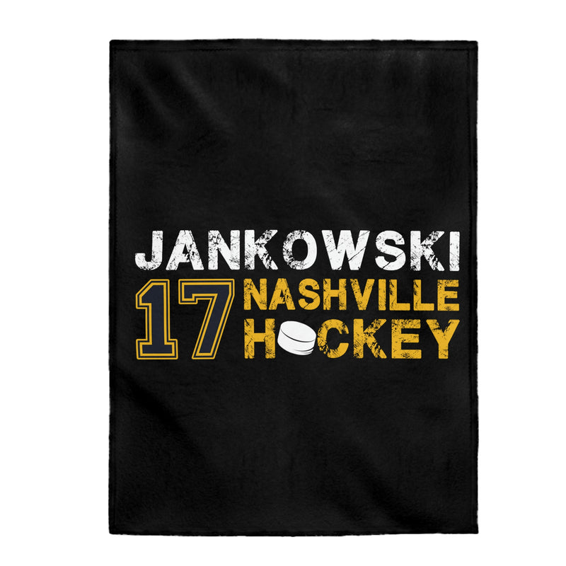 Jankowski 17 Nashville Hockey Velveteen Plush Blanket
