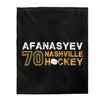 Afanasyev 70 Nashville Hockey Velveteen Plush Blanket