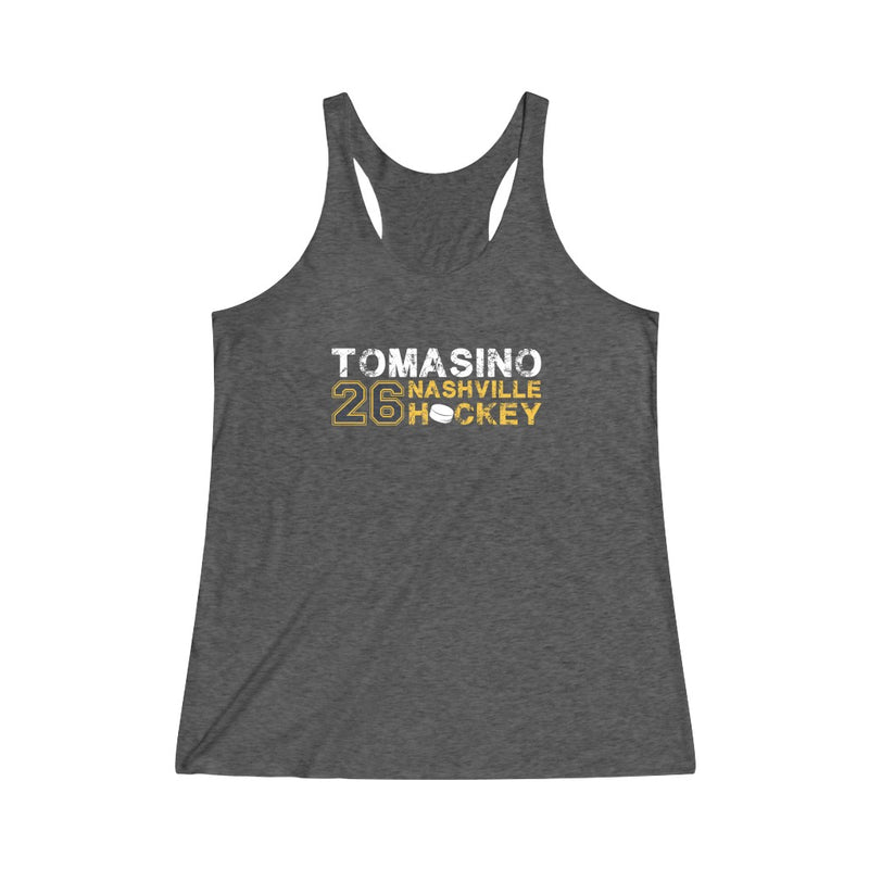 Tomasino 26 Nashville Hockey Women's Tri-Blend Racerback Tank Top