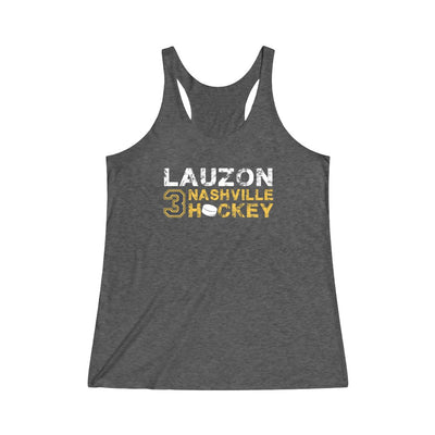 Lauzon 3 Nashville Hockey Women's Tri-Blend Racerback Tank Top