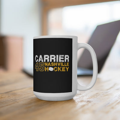 Carrier 45 Nashville Hockey Ceramic Coffee Mug In Black, 15oz