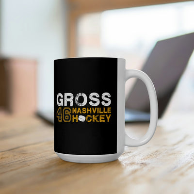 Gross 46 Nashville Hockey Ceramic Coffee Mug In Black, 15oz