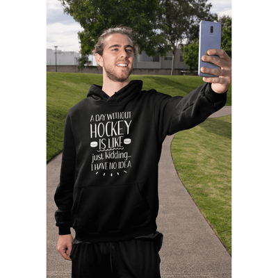 "A Day Without Hockey" Unisex Hooded Sweatshirt