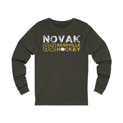 Novak 82 Nashville Hockey Unisex Jersey Long Sleeve Shirt
