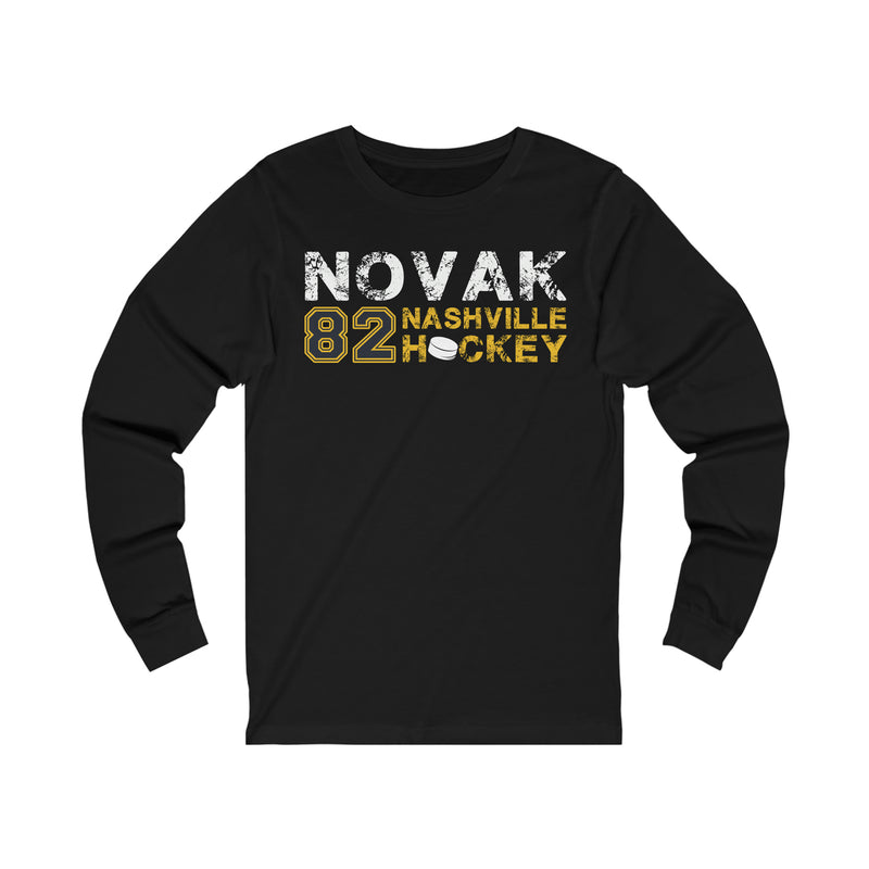 Novak 82 Nashville Hockey Unisex Jersey Long Sleeve Shirt