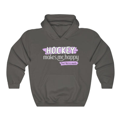 "Hockey Makes Me Happy" Unisex Hooded Sweatshirt