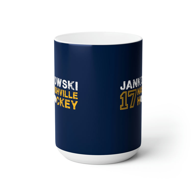 Jankowski 17 Nashville Hockey Ceramic Coffee Mug In Navy Blue, 15oz