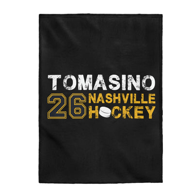 Tomasino 26 Nashville Hockey Velveteen Plush Blanket