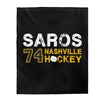 Saros 74 Nashville Hockey Velveteen Plush Blanket