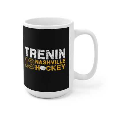 Trenin 13 Nashville Hockey Ceramic Coffee Mug In Black, 15oz