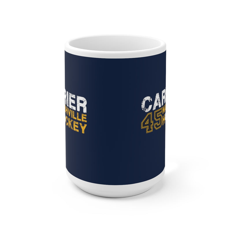 Carrier 45 Nashville Hockey Ceramic Coffee Mug In Navy Blue, 15oz