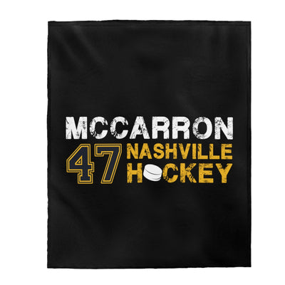 McCarron 47 Nashville Hockey Velveteen Plush Blanket