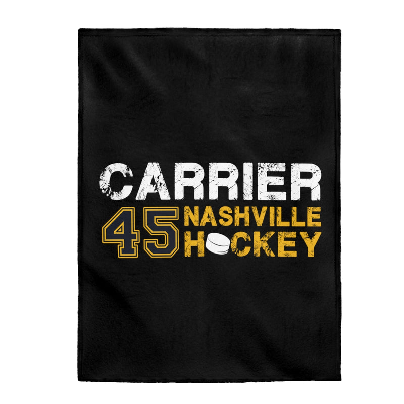 Carrier 45 Nashville Hockey Velveteen Plush Blanket