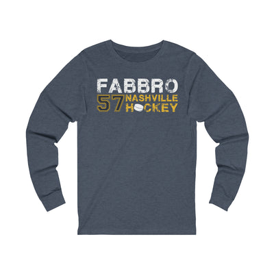Fabbro 57 Nashville Hockey Unisex Jersey Long Sleeve Shirt
