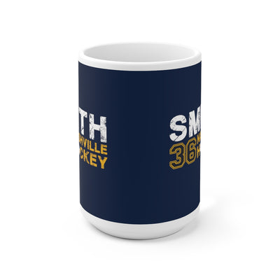 Smith 36 Nashville Hockey Ceramic Coffee Mug In Navy Blue, 15oz