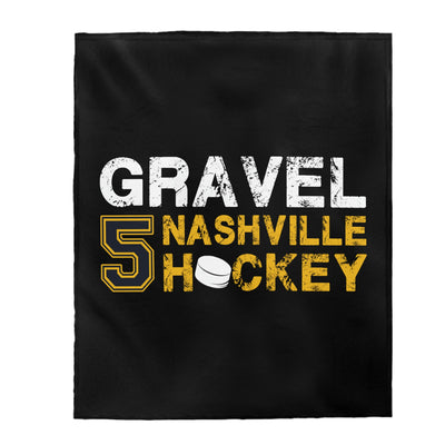 Gravel 5 Nashville Hockey Velveteen Plush Blanket