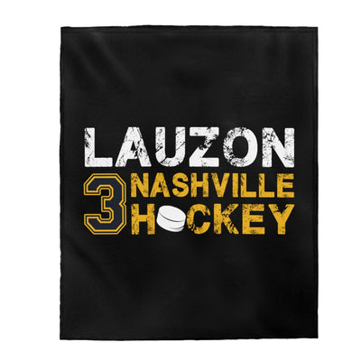 Lauzon 3 Nashville Hockey Velveteen Plush Blanket