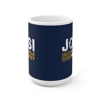Josi 59 Nashville Hockey Ceramic Coffee Mug In Navy Blue, 15oz
