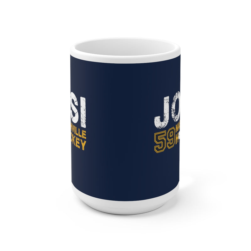 Josi 59 Nashville Hockey Ceramic Coffee Mug In Navy Blue, 15oz