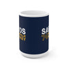 Saros 74 Nashville Hockey Ceramic Coffee Mug In Navy Blue, 15oz