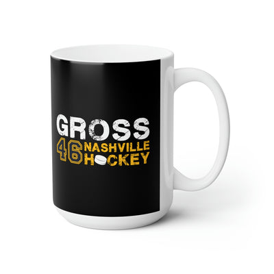 Gross 46 Nashville Hockey Ceramic Coffee Mug In Black, 15oz