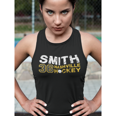 Smith 36 Nashville Hockey Women's Tri-Blend Racerback Tank Top